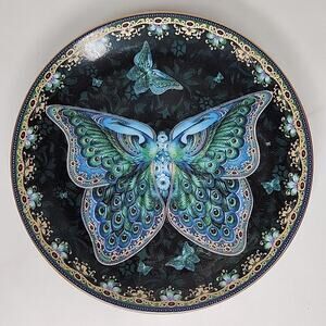 1998 Enchanted Wings Butterfly Plate Emerald Elegance Bradford Exchange Numbered